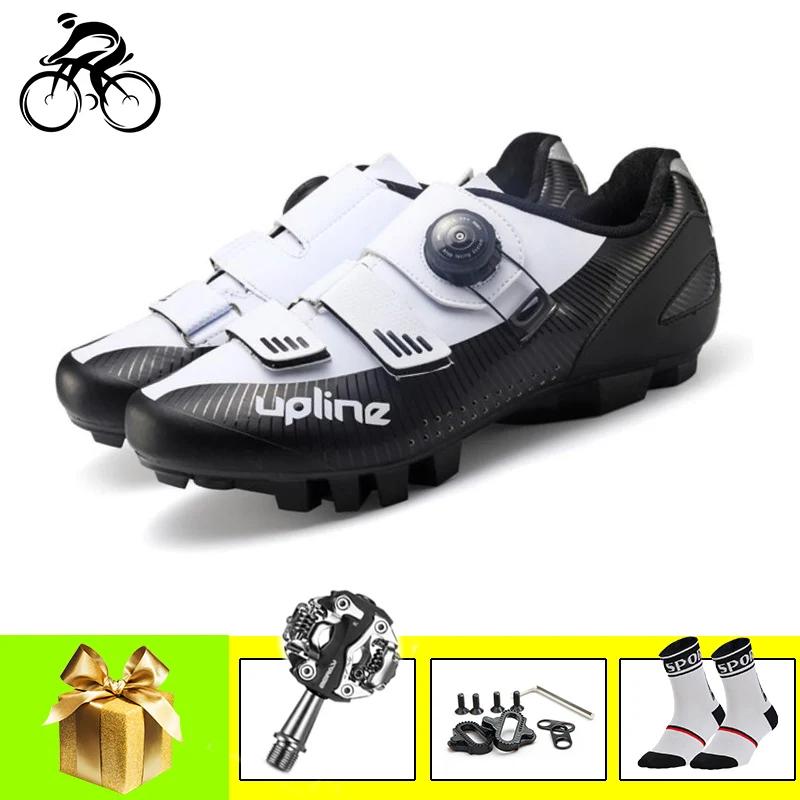 남녀공용 Sapatilha Ciclismo 산악 자전거 신발, 자동 잠금 사이클링 스니커즈, 통기성 라이딩 자전거 Mtb 신발